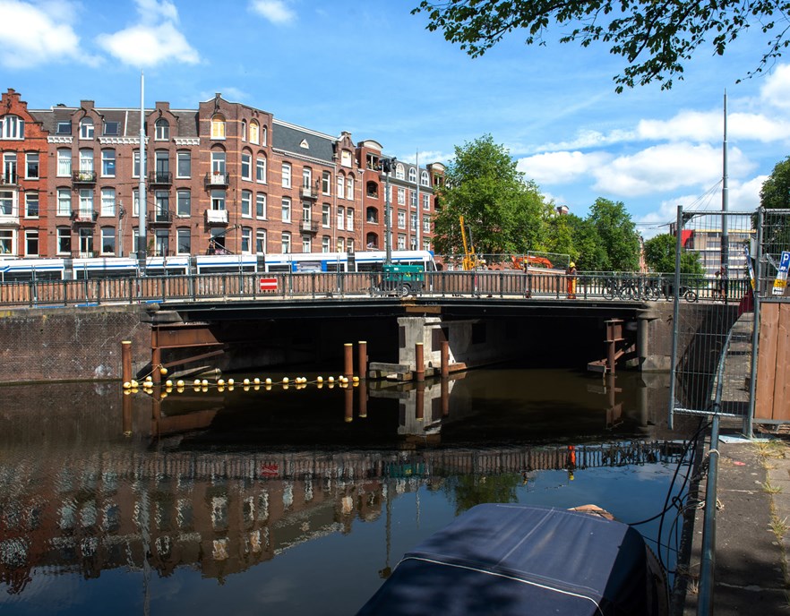 Werkzaamheden project Oranje Loper Amsterdam brug 108 Da Costagracht (2)